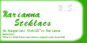 marianna steklacs business card